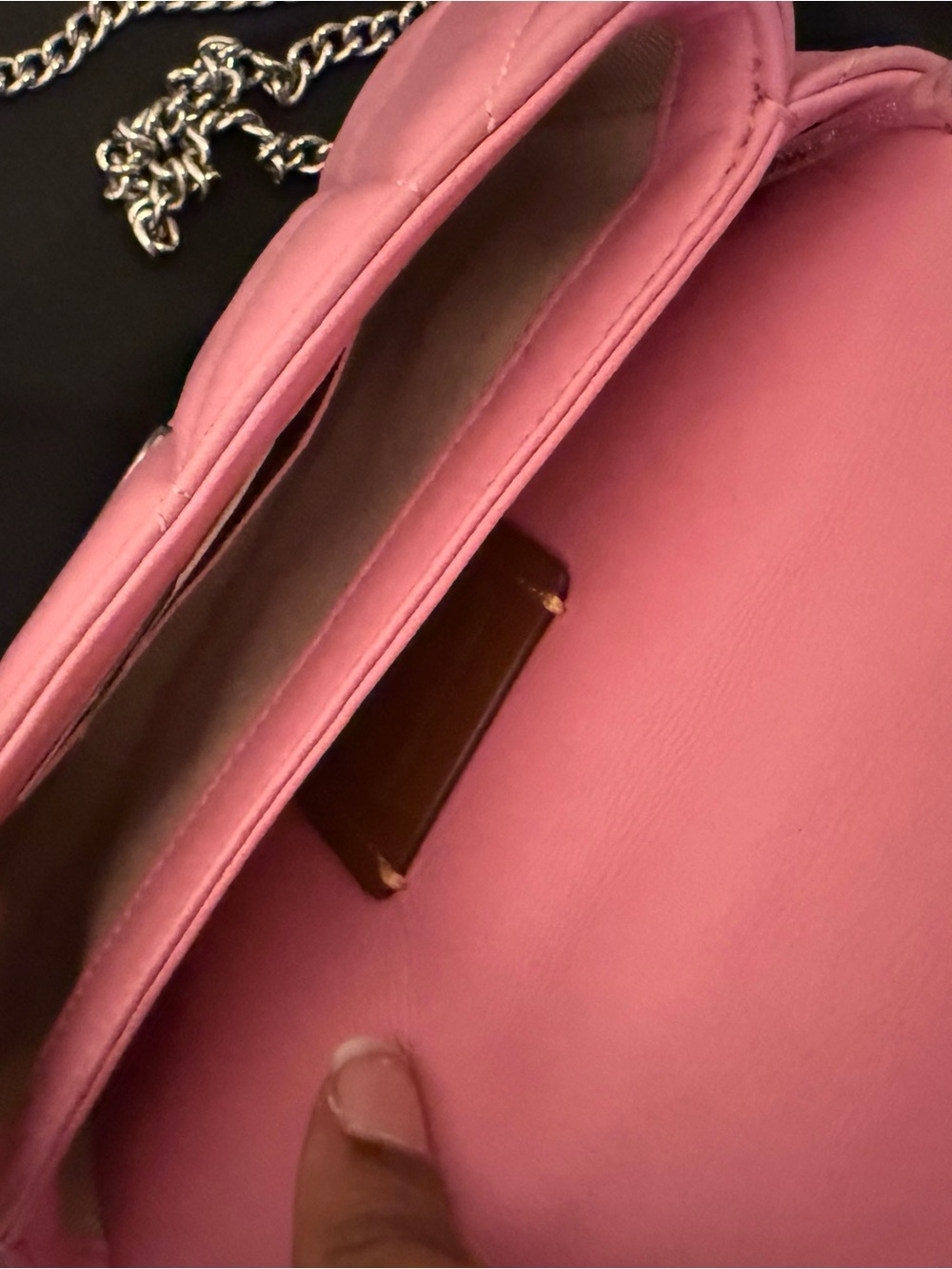 Coach Pink Quilted Leather Chain Crossbody - Picture 4 of 4
